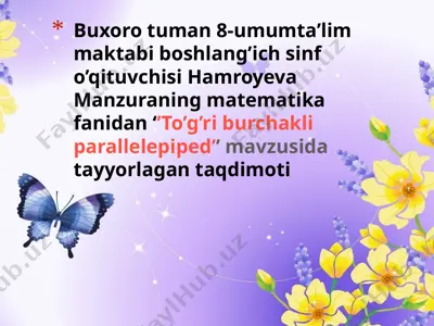 8_maktab_boshlang'ich_sinf_o'qituvchisi_hamroyeva_manzura — PPTX
