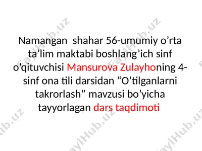 ona tili taqdimot — PPTX