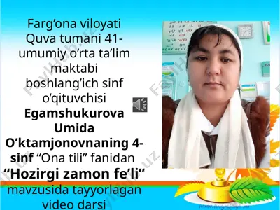 hozirgi zamon fe'li — PPTX