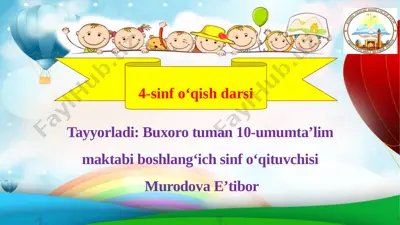 4_sinf_o'qish_mavzu_tinchlik_qushi_haqida_men_o'qigan_she'r — PPTX
