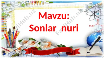 sonlar nuri — PPTX