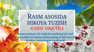 rasm asosida hikoya tuzish — PPTX