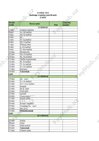 2-sinf o'zbek tili — PDF