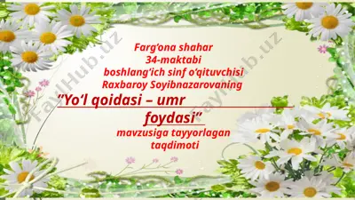 yo`l qoidasi -umr foydasi 4-soat — PPTX