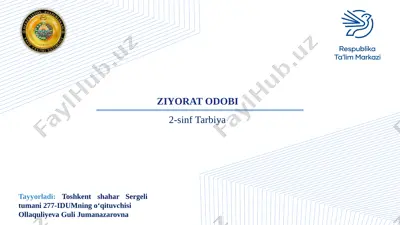 2-sinf tarbiya — PPTX