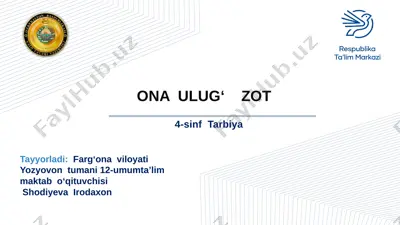 4-sinf tarbiya — PPTX