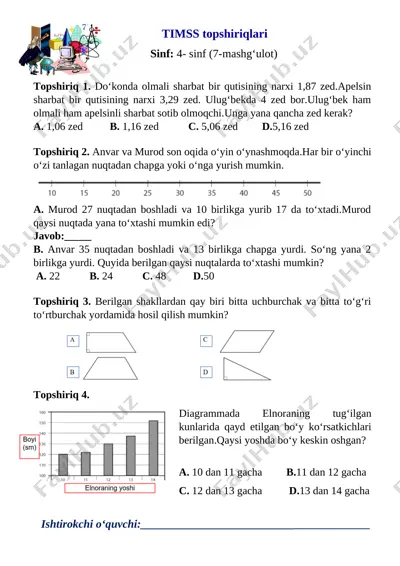 matematika 7-topshiriq dilfuza30 — DOCX