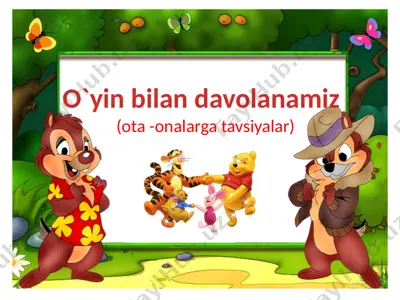 o'yin bilan davolanamiz — PPTX