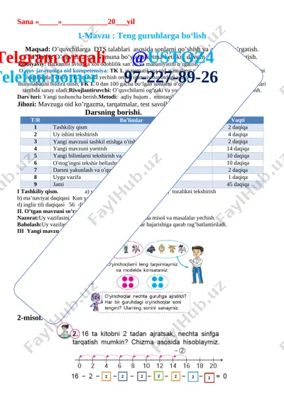 2-sinf matematika %%%%%3-chorak%%%%2022-yil — DOCX