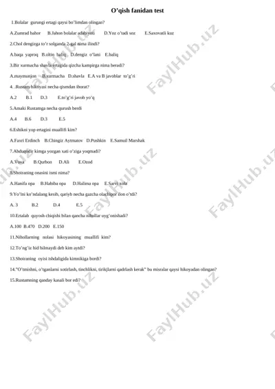 4-chorak test — DOCX