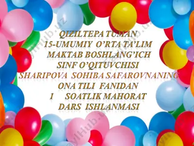 sohiba safarovna jarangli va jarangsiz undoshlar — PPT