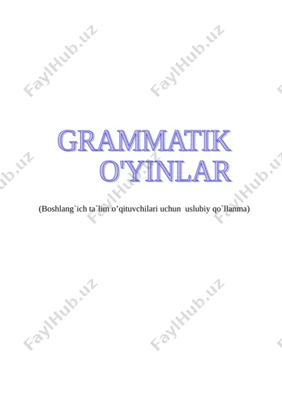 grammatik o'yinlar — DOC