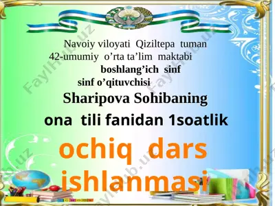 sohiba_safarovna_ona_tili_2_“so’zning — PPTX