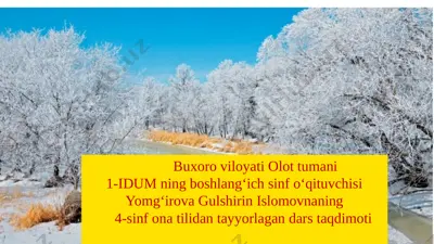 4-sinf ona tili — PPTX