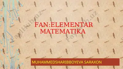 boshlang'ich sinf matematika darslarida interfaol metodlardan foydalanish jarayonida axborot texnologiyalaridan foydalanish metodikasi — PPTX