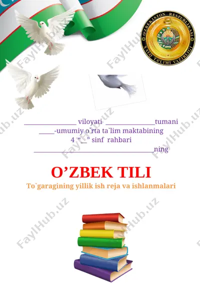 4-sinf o'zbek tili fanidan tugarak — DOCX