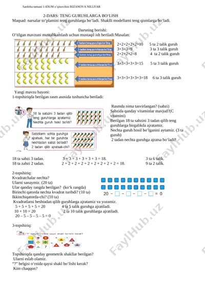 2-dars matematika fayl — DOCX