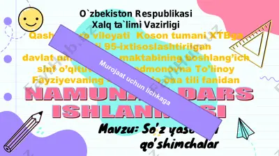 4-sinf so'z yasovchi qo'shimchalar — PDF