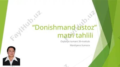donishmand ustoz — PPTX