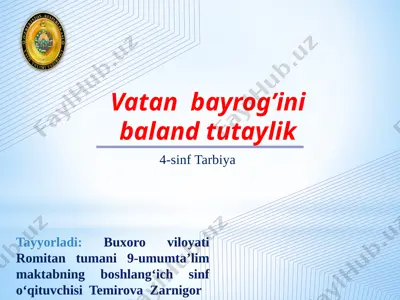 4-sinf tarbiya — PPTX