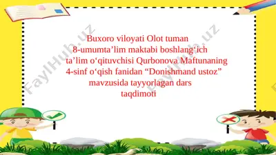 4-sinf o'qish 16 noyabr — PPTX