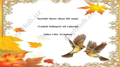 rivoyat .o'qish — PPTX