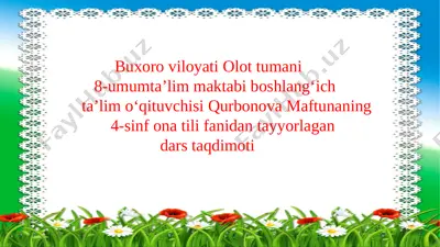 4-sinf ona tili 1-noyabr — PPTX