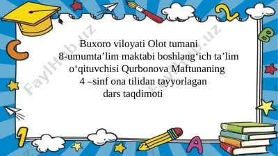 4-sinf ona tili 20-oktabr — PPTX