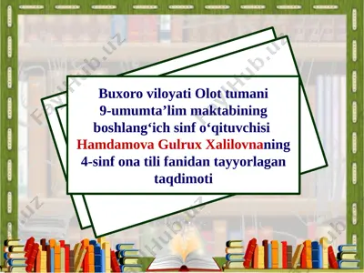 4-sinf ona tili 19-oktabr — PPTX