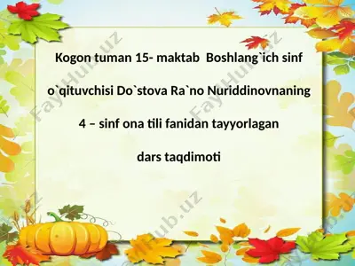 fan;ona tili — PPTX