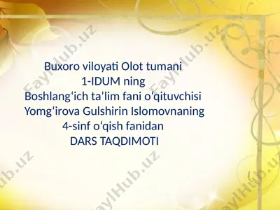 mardlik va aql yorug'ligi — PPTX