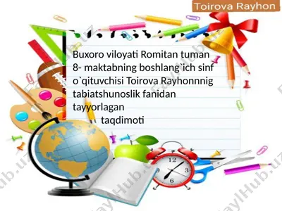 romitan tuman. toirova.r tabiatshunoslik — PPTX