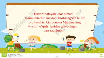 4-sinf o'qish 21-oktabr — PPTX