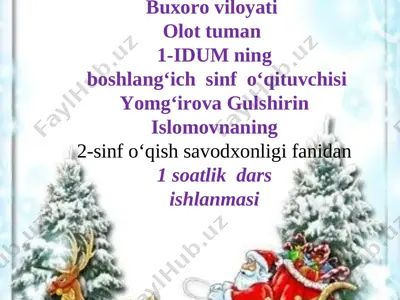 2-sinf ona tili va o'qish savodxonligi — PPT