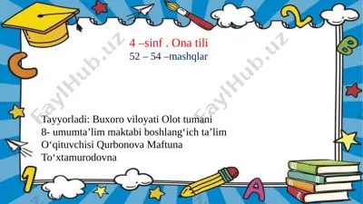 4-sinf ona tili 11-oktabr — PPTX