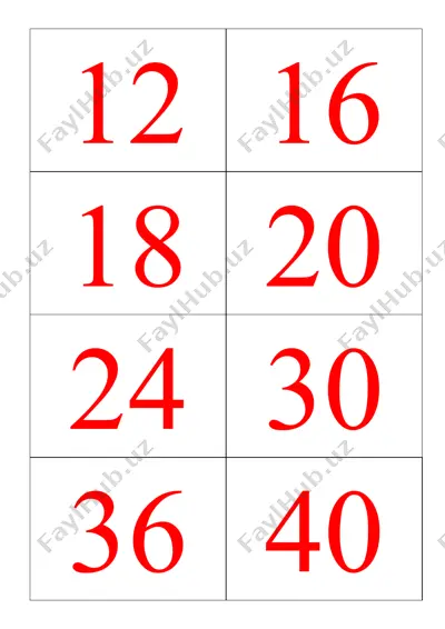 2-turga mansub kartochkalar — PDF