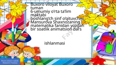 matematika ochiq dars semenar — PPTX