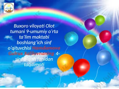 4-sinf o'qish 1-dars — PPTX