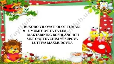 4-sinf ona tili 2-dars — PPTX