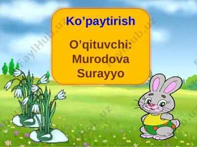 ko'paytirish 2-sinf — PPTX