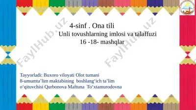 4-sinf ona tili 6-dars — PPTX