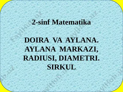 2-sinf matematika — PPTX