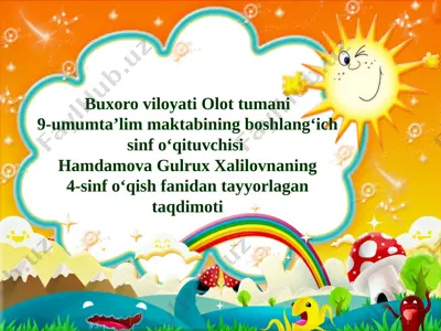 4-sinf o'qish 29 sentabr — PPTX