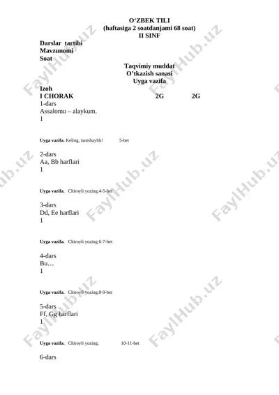 2-sinf o'zbek tili — DOCX
