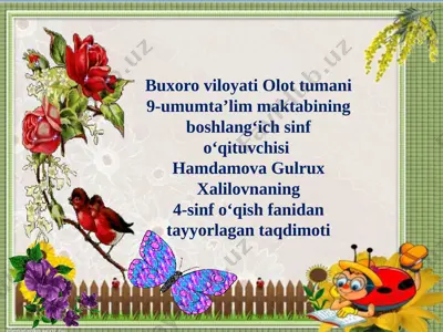 4-sinf o'qish nazorat ishi 3 29-oktabr — PPTX