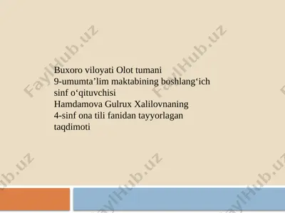 4-sinf ona tili 28-oktabr — PPTX