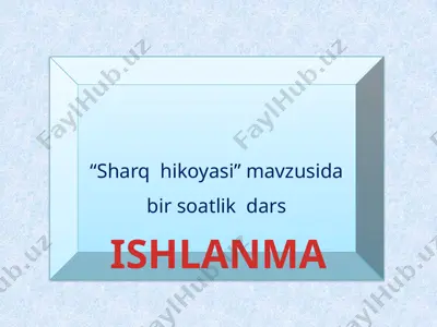 sharq hikoyasi — PPTX