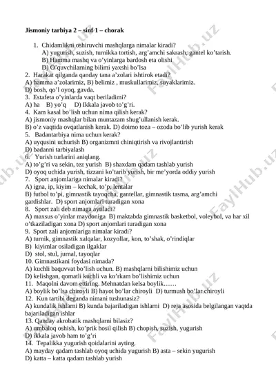 2_sinf_jismoniy_tarbiya_fanidan_test — DOCX