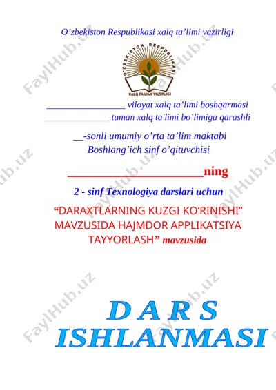 2_sinf_texnologiya_daraxtlarning_kuzgi_ko‘rinishi_1_chorak — DOCX