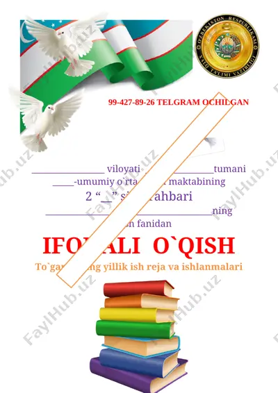 2-sinf iifodali o'qish 34-soatlik 2020-2021 yil — DOCX